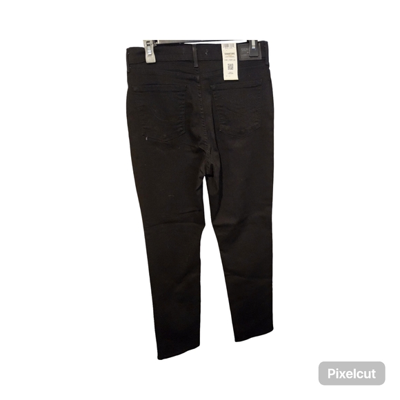 1 NWOT Levi Strauss 8M High Rise Straight Black Jeans - Picture 5 of 11